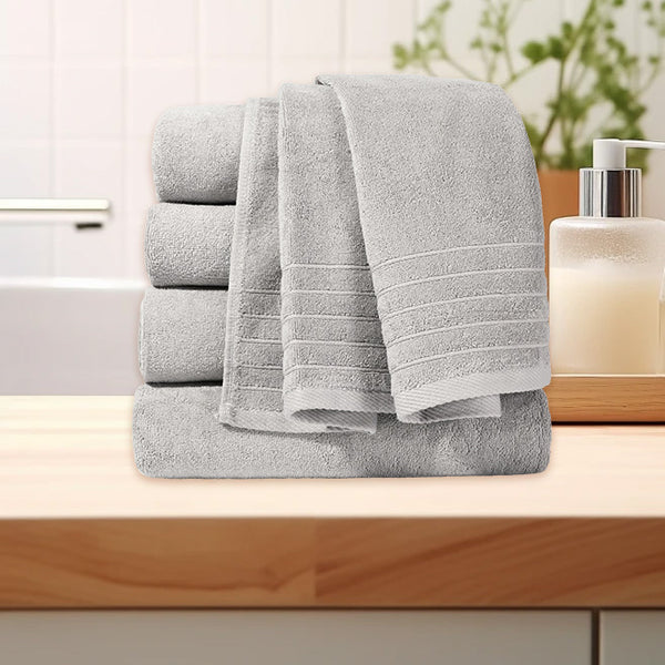 Toallas de Ducha 100% Algodón Azul Gris TA-08 (30x50 cm) – Caja de 24 Piezas