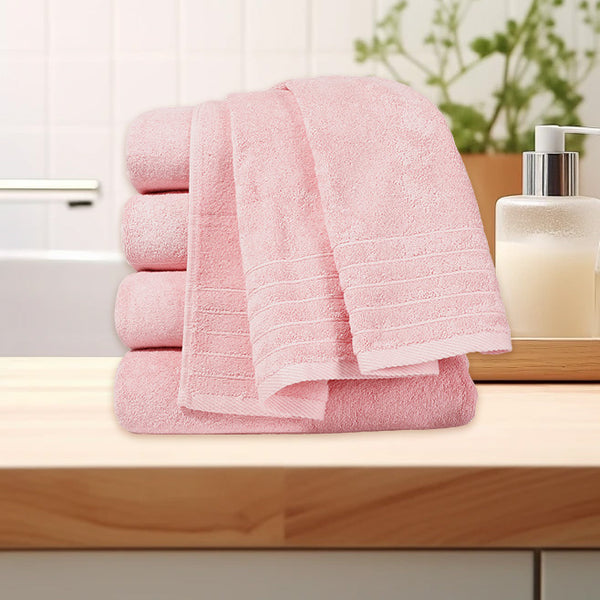 Toallas de Ducha 100% Algodón Rosa TA-12 (35x75 cm) – Caja de 12 Piezas