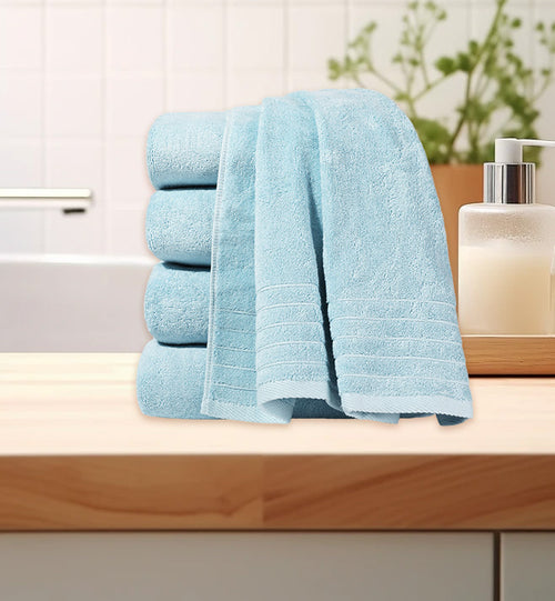 Toallas de Ducha 100% Algodón Azul Claro TA-13 (35x75 cm) – Caja de 12 Piezas