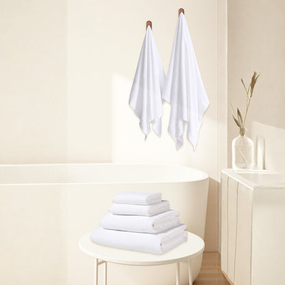 Toallas de Ducha 100% Algodón Blanco TA-25 (90x150 cm) – Caja de 6 Piezas