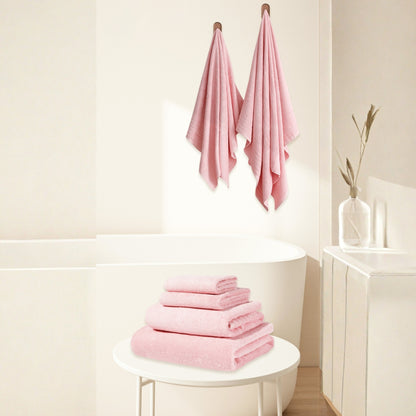 Toallas de Ducha 100% Algodón Rosa TA-20 (70x130 cm) – Caja de 6 Piezas