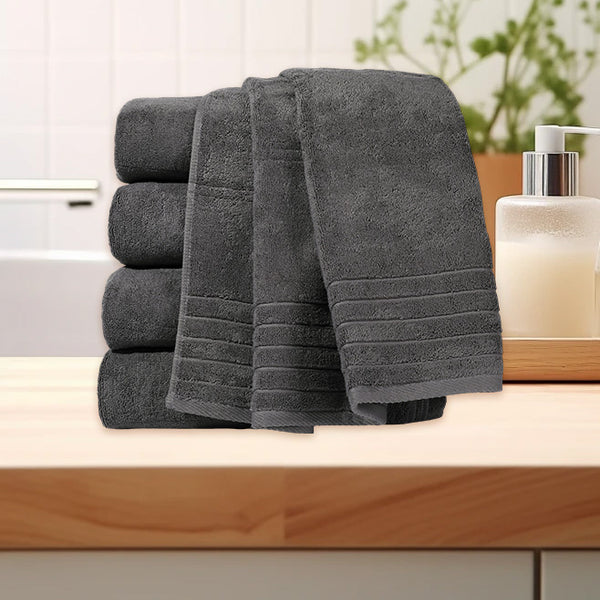 Toallas de Ducha 100% Algodón Gris TA-35 (35x75 cm) – Caja de 12 Piezas