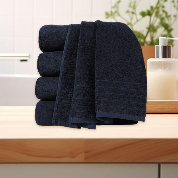 Toallas de Ducha 100% Algodón Azul Oscuro TA-36 (35x75 cm) – Caja de 12 Piezas