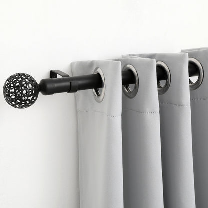 Cortinero Metálico Negro Ajustable VR-20 (160-310cm x 28mm) – Caja de 8 Piezas