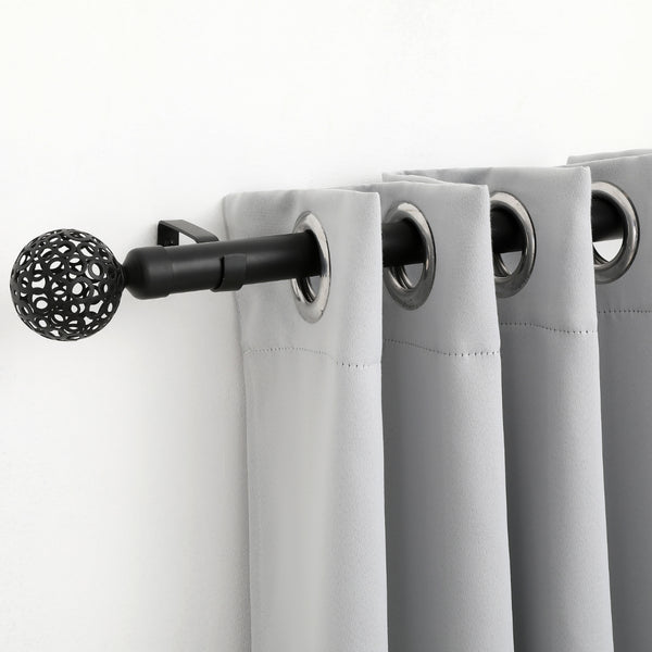 Cortinero Metálico Negro Ajustable VR-20 (160-310cm x 28mm) – Caja de 8 Piezas