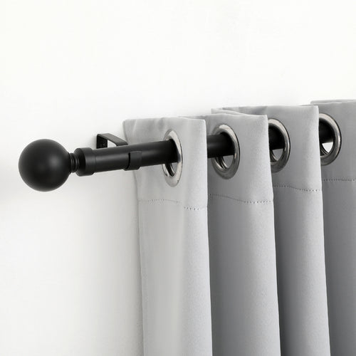 Cortinero Metálico Negro Ajustable VR-48 (160-310cm x 28mm) – Caja de 8 Piezas