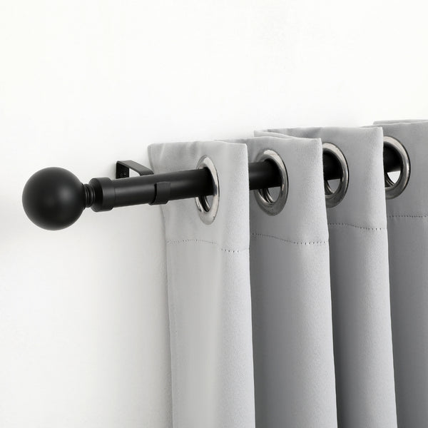 Cortinero Metálico Negro Ajustable VR-48 (160-310cm x 28mm) – Caja de 8 Piezas